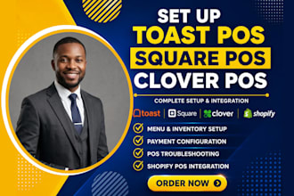 set up toast pos square pos clover pos  loyverse restaurant pos system and menu