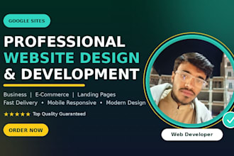 creat a professional website using google sites