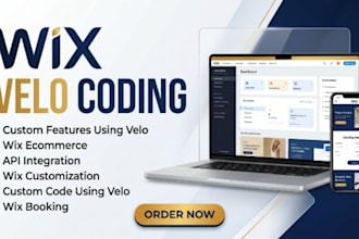 develop custom wix velo code, wix API integration, wix website databases