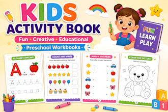 design kids activity book,preschool workbooks