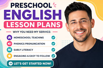 write preschool homeschool english lesson plans and early literacy activities