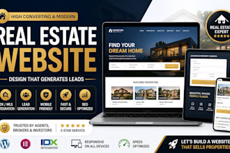 design a high converting real estate website with idx mls