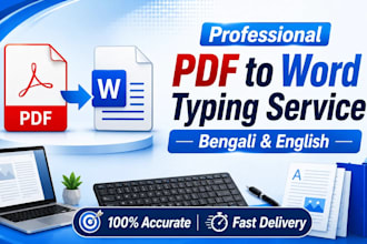 doi professional bengali and english typing PDF to word