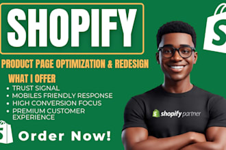 redesign shopify product page, optimize for mobile to boost conversion