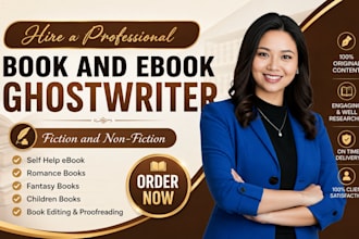 be your ghostwriter, ebook writer, non fiction book writer and amazon KDP writer