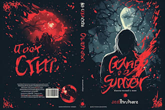 create thriller, mystery, crime or romance book cover design