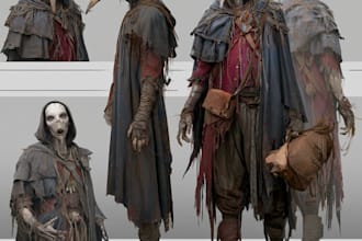 design a fantasy horror and fantasy horror character