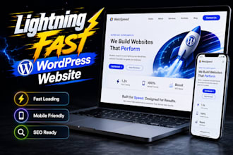 build a lightning fast wordpress business website with SEO