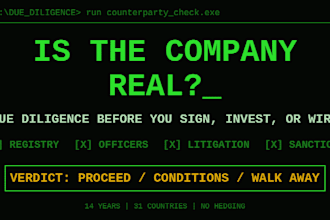 run due diligence on a company before you invest or pay