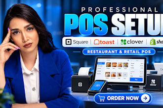 set up retail and restaurant pos with square, toast, clover and shopify