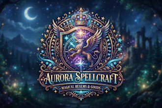 design a magical fantasy logo for your brand