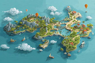 illustrate a creative vector map