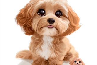 pet portrait into cute disney style
