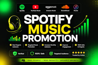 spotify music promotion soundcloud music apple music promotion amazon music