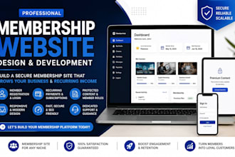 build a professional membership website with secure member portal