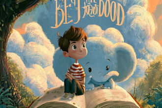 design cartoon book cover and book cover for you