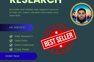 web research, data entry, data collection and copy paste