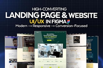 design figma website UI UX for business, ecommerce or saas