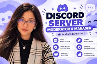 be your discord server moderator and manager