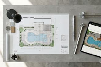 design swimming pool plans and permit drawings