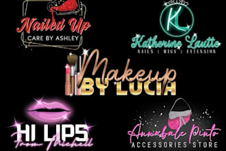 create cosmetics, lip gloss and makeup logo within 12 hours