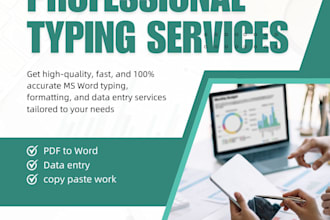 do professional ms word typing and PDF to word conversion