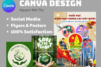 dsign canva social media posts, flyers and posters