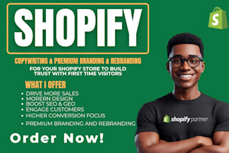 do shopify branding, rebranding and store copywriting