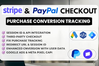 setup stripe and paypal third party checkout conversion tracking