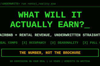 underwrite your airbnb or rental revenue before you buy