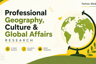 research and writes articles on world geography,and culture