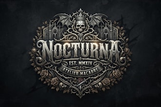 design a dark gothic logo for your brand