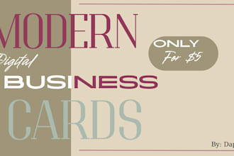 design modern digital business card in canva