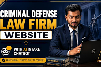 build a criminal defence law firm website with ai intake chatbot