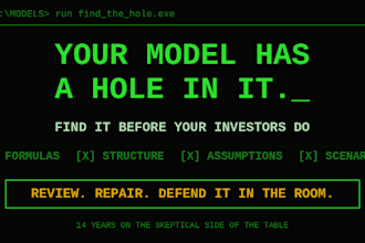 review and fix your financial model before investors see it