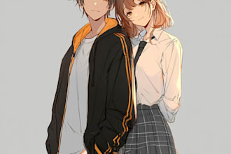 draw an anime character  illustration or oc art