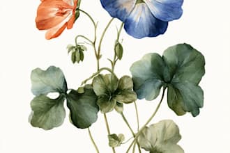 create vintage botanical, mystic