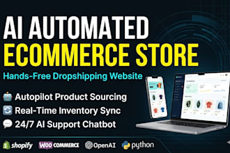 build a fully ai automated ecommerce store dropshipping website