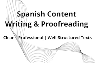 write, edit and proofread your spanish content