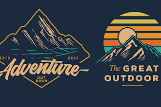make vintage, adventures, nature, outdoor logo