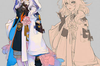 draw anime character illustration