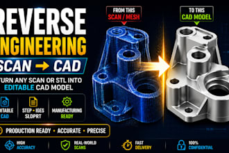 reverse engineer 3d scan stl obj point cloud to step cad model solidworks cad