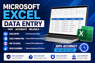do microsoft excel data entry, formatting