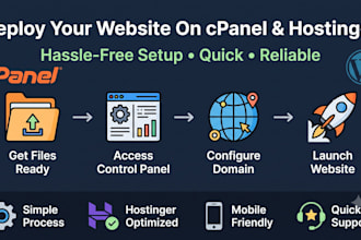 deploy your website on cpanel or hostinger