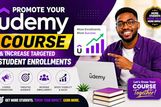 promote your udemy course and increase targeted student enrollments