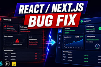 fix react js, next js, and ai generated web app bug