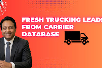 give 5000 verified US trucking leads from carriers database, truck owner leads