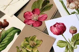 paint watercolor flowers and botanical illustrations