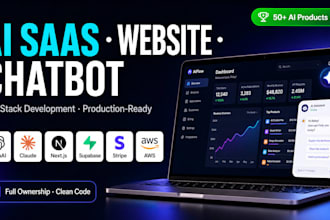 develop ai saas app, ai website, ai chatbot and full stack ai software