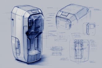 design your concept art product using digital drawing